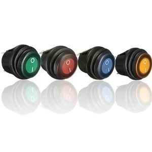 Mạch 2 Vị Trí Công Tắc Rocker Kcd1 Kcd2 Công Tắc Rocker Điện Nút Tròn Mini KCD6-101 Bật Tắt Màu Đỏ 6A/10A CQC CE Tuv - Product Image 3