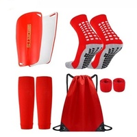 Ensemble de protection sportive de football 5 pièces de haute qualité avec sac à dos à cordon, bandes de sport et chaussettes de football personnalisées