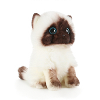 Vente directe d'usine Simulation Ragdoll chat poupée mignon cadeau d'anniversaire en peluche Ragdoll chat yeux bleus Simulation Ragdoll chat