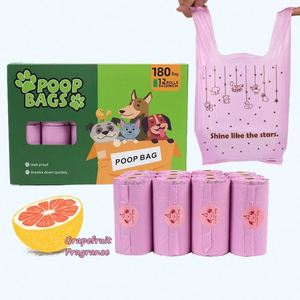 Sacs à déjections pour animaux de compagnie biodégradables, sacs à déjections pour chiens compostables, sacs à crottes de chien avec poignée, écologiques, pack familial personnalisé - Product Image 1