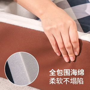 Cama para Perro, Rectangular, Color Marrón, Relleno de Esponja, Colchoneta Separable, Fácil de Limpiar, Sofá Cama para Perro - Product Image 3