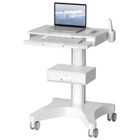 Chariot médical dentaire à 4 roues en plastique ABS moderne + alliage d'aluminium aéronautique pour clinique dentaire