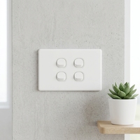 YOUU <strong>Best</strong>-<strong>Selling</strong> 4 Gang Light <strong>Switch</strong> Australian Standard SAA Approved 10A 117x76x13mm Elegant PC Material Wall <strong>Switch</strong> for Home