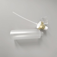 Flacon pompe PET dépoli en gros avec pulvérisateur doré et capuchon octogonal en cristal – Distributeur de lotion vide rechargeable pour cosmétiques et produits de beauté