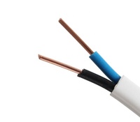 Câble électrique en cuivre à âme plate en PVC de bonne qualité, fils électriques à double âme et terre