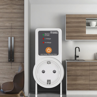 Protecteur de tension automatique réglable 16A, prise de courant anti-surtension pour PC, prises EU, UK, US, stabilisateurs 220V pour réfrigérateur et climatiseur