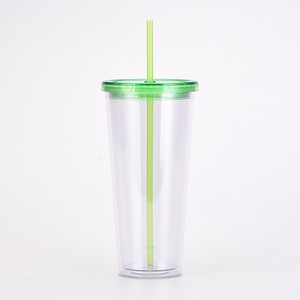 Cốc Vại Hai Lớp Nhựa Dung Tích Lớn 24 OZ Có Nắp Và Ống Hút - Product Image 5