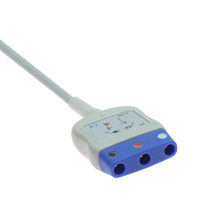 Câble tronc ECG Caremed EDU340-A à 3 brins, compatible NPB-3900/Criticare 1100, certifié AHA ISO, en TPU, pour accessoires médicaux