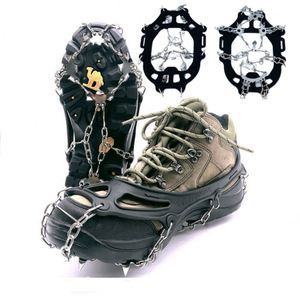 Crampons à glace en silicone à 18 dents, longs crampons à neige à pointes avec chaînes en acier, antidérapants pour chaussures, randonnée et escalade en extérieur - Product Image 1