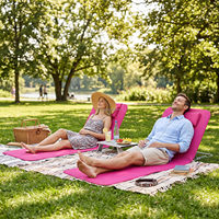 Coussins de chaise de plage portables et légers, dossier réglable pliable, poche de rangement, pour pique-nique, camping, pêche, jardin, voyage, piscine