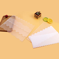 6 pièces bricolage clair gâteau crème décoration plus lisse acrylique gâteau grattoir pour coupe-pâtisserie