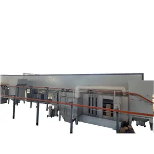 Full Automatic Powder Coating Line For Spray Painting Metal Furniture With Gas Oven And Reciprocator Machine