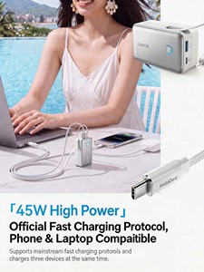 Anker A1638 Nano 10000mAh 45W PD แบตสำรองชาร์จเร็วพร้อมสายเคเบิล Type‑C แบบยืดหดได้ - Product Image 5