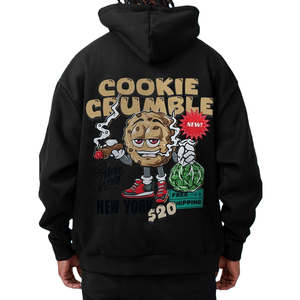 Vente en gros de sweats à capuche unisexes en coton et polyester, surdimensionnés, épais, streetwear, lourds, hiver, broderie 3D - Product Image 5