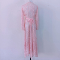 Robe longue en dentelle brodée florale personnalisée pour femmes, robes de fête de jardin pour dames