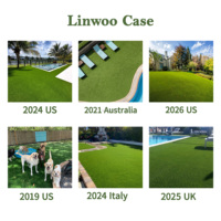 Gazon artificiel synthétique commercial doux Linwoo Manufacturer Evergreen 40 mm pour hôtels et zones de villégiature