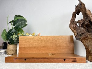 Estante minimalista de madera de cerezo, <span class=keywords><strong>estantes</strong></span> flotantes de madera maciza montados en la pared con soportes <span class=keywords><strong>invisibles</strong></span>, estantería de <span class=keywords><strong>libros</strong></span> de madera - Product Image 3
