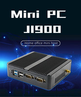 Sharerdp Mini Ordenador Barebone Económico con Celeron J1900, DDR3 de 8GB, 256GB, Doble Lan, Mini PC Linux, Caja Personalizada con Win10 para Señalización Digital