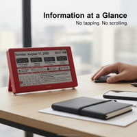 Calendrier intelligent Intelevia 7 pouces à écran E-Paper, protection des yeux, rappel des jours fériés, météo en temps réel, synchronisation Wi-Fi, horloge mondiale