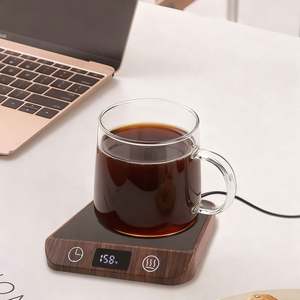 Calentador de Tazas USB Inteligente con Pantalla de Temperatura, Apagado Automático de 2 a 12 Horas, Diseño de Madera para Oficina y Hogar, Productos en Stock - Product Image 1