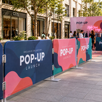 Copertura Personalizzata per Barriere, Recinzione per Controllo Folla per Eventi e Concerti, Banner Pubblicitario per Esterni, Produzione OEM, Vendita all'Ingrosso, Resistente ai Raggi UV, USA UK