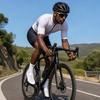 Chaussettes de vélo respirantes à compression - Chaussettes athlétiques anti-humidité pour hommes et femmes