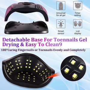 Lámpara de Uñas LED UV Eléctrica de 256W con 57 LED, Tiempo de Curado de 30s, Temporizador Automático para Secar Uñas de <span class=keywords><strong>Gel</strong></span> y Manicura - Product Image 6