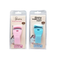 Recourbe-cils manuel portable, design tournesol grand angle, fixation rapide, en rose et bleu élégants