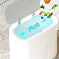 Poubelle rectangulaire à couvercle en PP étanche pour une vie silencieuse, idéale pour la cuisine, la salle de bain, les toilettes, poubelles peu encombrantes