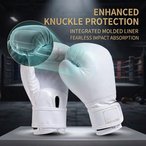 Guantes de Boxeo AceWarm Personalizados con Cierre de Gancho y Bucle, Diseño de Dedos Completos, Material PU, Modelo KS-40, para Adultos y Niños, Entrenamiento de MMA/Kick Boxing - Product Image 4