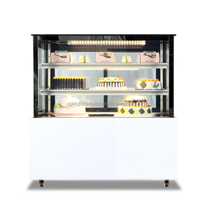1.8m Commercial Stainless Steel Double <b>Door</b> Cake Shops Kitchen Machines LED <b>Lighted</b> Bread Display Refrigerator - Product Image 1