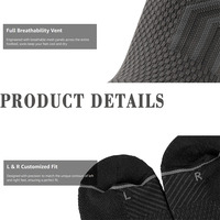 Chaussettes de course à compression Coolmax pour l'été, chaussettes de sport à bout doux pour hommes