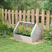 Jardinière surélevée classique en acier galvanisé blanc, revêtement poudré, 90x90x92cm, écologique, pour herbes et légumes