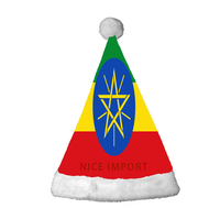 Meistverkaufte Dänemark-Flagge Weihnachtsmützen Komfortable Plüsch-Weihnachtsmützen für Erwachsene Neujahrs-Festliche Party-Kopfbedeckung