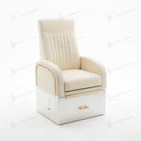 Fauteuils de pédicure blancs de luxe, personnalisables, avec massage électrique, pour salon de manucure, sans plomberie, fauteuil de massage des pieds