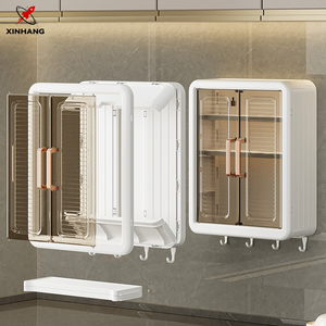Étagère <span class=keywords><strong>de</strong></span> soins <span class=keywords><strong>de</strong></span> la peau en plastique Xinhang armoire <span class=keywords><strong>de</strong></span> rangement murale étanche avec <span class=keywords><strong>porte</strong></span> magnétique aspiration <span class=keywords><strong>organisateur</strong></span> <span class=keywords><strong>de</strong></span> cuisine domestique - Product Image 2