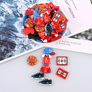 Resina Baloncesto Deporte FlatBack Resina Encantos Cabujón para <span class=keywords><strong>Slime</strong></span> Filler Kid DIY Teléfono móvil Horquilla Llavero Decoración Artesanía - Product Image 1