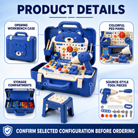 Ensemble d'outils de jeu en plastique pour enfants avec perceuse jouet à piles et accessoires de construction pour les enfants de 2 à 7 ans