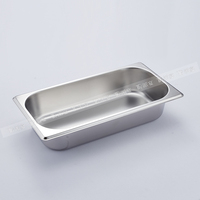 Plateaux rectangulaires en acier inoxydable de qualité alimentaire GN, plateau de service, revêtement de four, vaisselle pour hôtel, restaurant, buffet, traiteur, poli