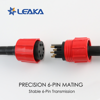 Connecteur sous-marin étanche IP69K à 6 broches Seacon, mâle-femelle, enfichable à l'état humide, pour ROV, avec contacts plaqués or, ensemble de câbles marins circulaires