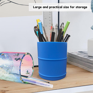 La Mini spazzatura in Silicone morbido non può rompere la pattumiera Desktop per il piano di lavoro del bagno, scrivania da ufficio piccola pattumiera - Product Image 4
