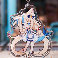 Breloques en acrylique personnalisées avec logo, découpées au laser, pailletées, porte-clés en plastique anime DIY