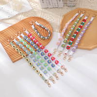 Gantungan Kunci Bunga Daisy Tenun Tangan, Liontin Gelang Bohemian, Rantai Ponsel