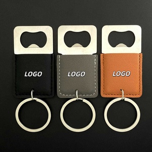 Ouvre-bouteille carré classique en acier inoxydable, ouvre-bouteille pour bière et cocktails, outil de <span class=keywords><strong>bar</strong></span>, porte-clés créatif en cuir PU, impression UV, logo personnalisé - Product Image 6