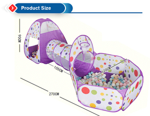 Tente de terrain de jeu intérieure/extérieure pliable portable et nouveau jouet de <span class=keywords><strong>tunnel</strong></span> pour les <span class=keywords><strong>jeux</strong></span> de balle de mer pour enfants - Product Image 6