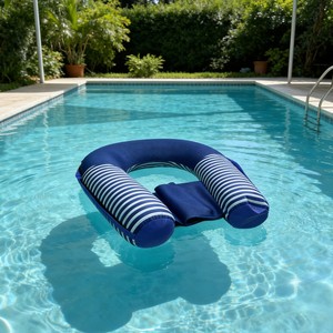 Fauteuil de piscine <span class=keywords><strong>gonflable</strong></span> sans gonflage, <span class=keywords><strong>pouf</strong></span> flottant pour piscine, <span class=keywords><strong>pouf</strong></span> imperméable pour extérieur, chaise longue de piscine - Product Image 2