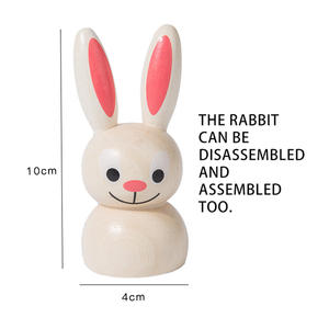 Dessin animé en bois lapin tirer radis <span class=keywords><strong>jeu</strong></span> jouet pousser le long chariot enfants éducation précoce couleur taille trieur correspondant <span class=keywords><strong>jeu</strong></span> jouets ensemble - Product Image 6