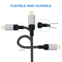 Câble vidéo VCOM Ultra HD 8K 60Hz 15 cm en alliage d'aluminium, convertisseur USB Type C mâle vers DP femelle