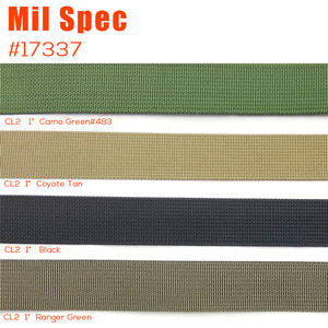 Jude Mil-W-17337 1 Inch Black Coyote Brown Coyote 498 Ranger Green Us Mil Spec Nylon Backpack <strong>Webbing</strong> for Straps - Product Image 2