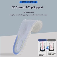 Semelle Orthopédique de Sport et Confort à Technologie Nuage 4D en PU, Absorption des Chocs, Soutien de la Voûte Plantaire pour Fasciite Plantaire